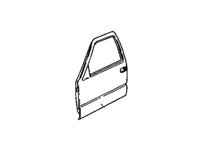 GM 12470376 Door Assembly,Front Side (W/O Hinges), Rh