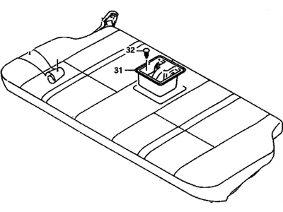 1998 Chevrolet Tracker Seat Cushion Pad - 96062738