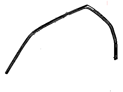 GM 10317444 Weatherstrip Assembly, Front & Rear Side Door Upper Auxiliary