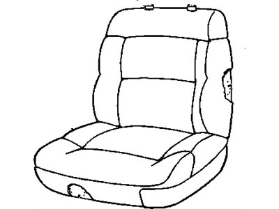 GM 16802951 COVER, Front Seat Back and Back of Back