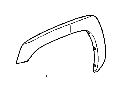 GM 15762743 Flare Assembly, Front Fender *Smooth Black Finish