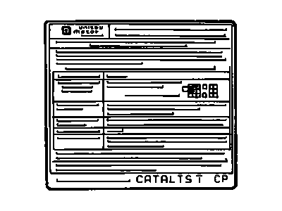 GM 94850266 Label, Emissions, Vehicle Systems, Cautionary And Informative Communications