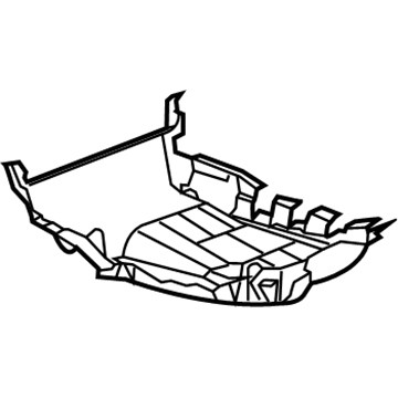 GM 23452206 Panel, Rear Seat Cushion Trim *Shale