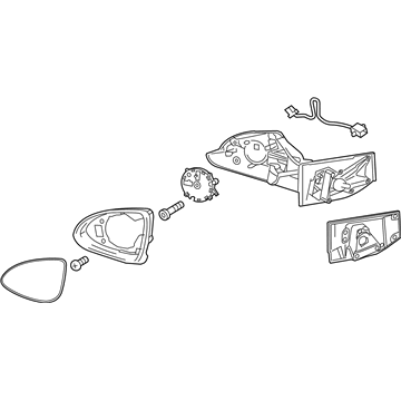 GM 95260968 Mirror Assembly, Outside Rear View W/O Cover