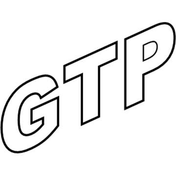 GM 22697791 Plate Assembly, Rear Compartment Lid Name 'Gtp'