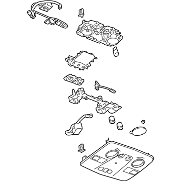 GM 22902542 Console Assembly, Roof *Titanium