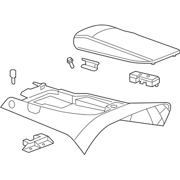 GM 22853136 Console Assembly, Front Floor *Cashmere