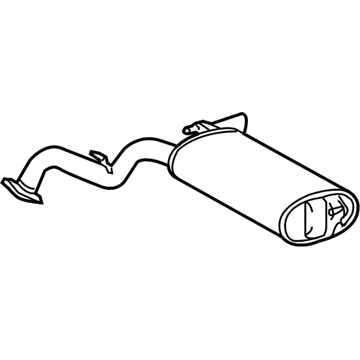 GM 88975829 Exhaust Muffler (W/Exhaust Pipe & Tail Pipe)
