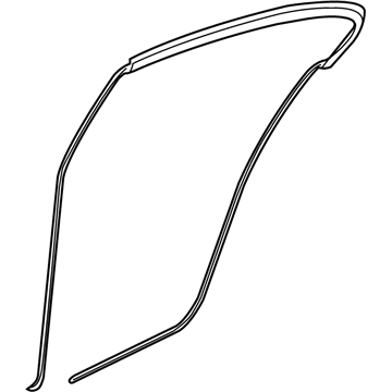 GM 92280406 Weatherstrip Assembly, Rear Side Door Upper Auxiliary