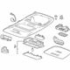 GM 22833104 Console Assembly, Roof *Light Opel Gray