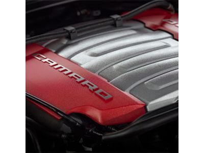 GM 6.2L Engine Cover in Red with Camaro Logo 12669894