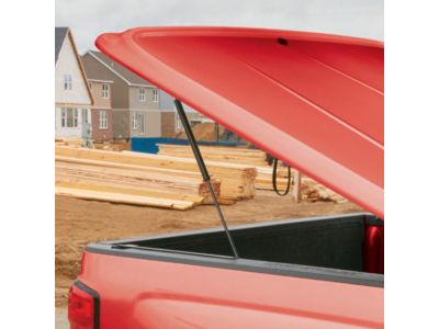 GM Short Box One-Piece Hard Tonneau Cover by UnderCover™ in Cardinal Red 19353001