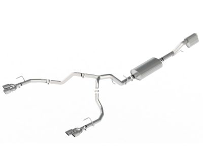GM 6.2L Cat-Back Dual-Rear Exit Through-the-Bumper Exhaust Upgrade System with Quad Chrome Tips (for Short Wheelbase Models) by Borla® - Associated Accessories 19433760