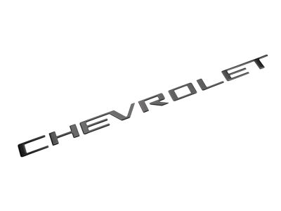 GM 3-D Urethane CHEVROLET Tailgate Lettering in Gloss Black by Nox-Lux™ - Associated Accessories 19434426