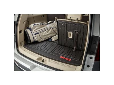 GM Integrated Cargo Liner in Jet Black with GMC Logo 23398828