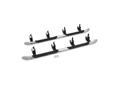 GM Crew Cab 4-Inch Round Assist Steps in Chrome 84011356