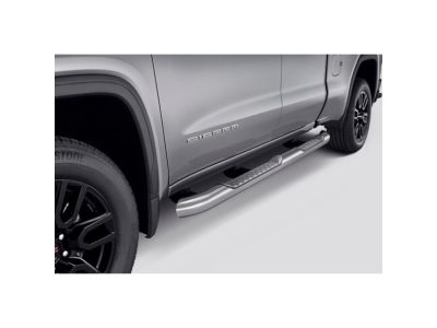 GM Double Cab 4-Inch Round Assist Steps in Chrome 84011359