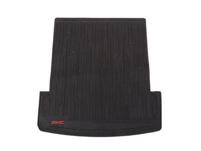 GM Premium All-Weather Cargo Area Mat in Jet Black with GMC Logo (for vehicles with Cargo Rails) 84184219