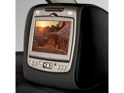 GM Rear-Seat Entertainment System with DVD Player in Jet Black Cloth with Light Gray Stitching 84263914