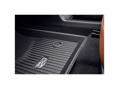 GM 84286844 First- and Second-Row Premium All-Weather Floor Liners in Jet Black with Cadillac Logo