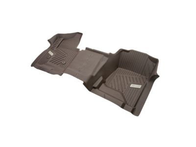 GM First-Row Interlocking Premium All-Weather Floor Liner in Cocoa with GMC Logo (for Models without Center Console) 84357865