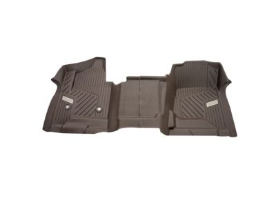 GM First-Row Interlocking Premium All-Weather Floor Liner in Cocoa with GMC Logo (for Models without Center Console) 84357865