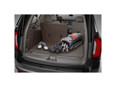 GM Integrated Cargo Liner in Very Dark Ash Gray with GMC Logo 84445540