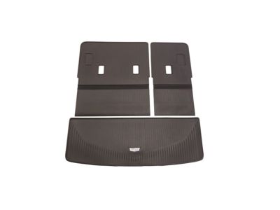 GM Integrated Cargo Liner in Very Dark Atmosphere with Cadillac Logo 84445545