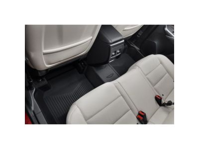 GM First- and Second-Row Premium All-Weather Floor Liners in Jet Black with Cadillac Logo 84875505