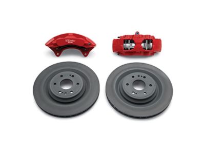 GM Front 6-Piston Brembo Brake Upgrade System in Red with Cadillac Script 84981080