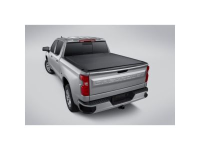 GM Standard Bed Soft Roll-Up Tonneau Cover with Chevrolet Bowtie Logo 85120311
