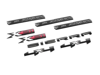 GM Sierra Elevation Emblems in Black 85160690