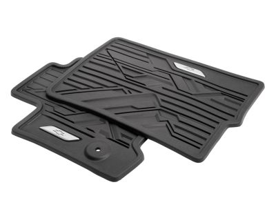 GM First-Row Premium All-Weather Floor Mats in Jet Black with Bowtie Logo 85654731