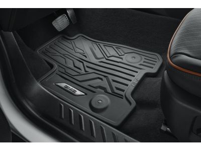 GM First-Row Premium All-Weather Floor Mats in Jet Black with GMC Script 85654733