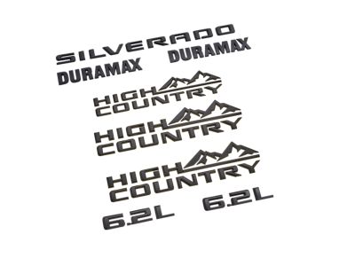 84719528 GM Chevrolet High Country, Duramax, Premier Emblems in Black Product Photo 1 of 1