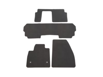 GM First-, Second- and Third-Row Carpeted Floor Mats in Dark Titanium (For Models with Second-Row Bench Seat) 86773666