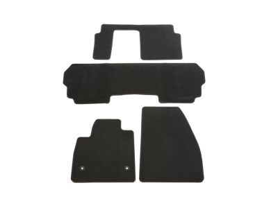 GM First-, Second- and Third-Row Carpeted Floor Mats in Jet Black (For Models with Second-Row Bench Seat) 86773670