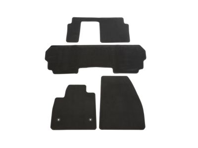 GM First-, Second- and Third-Row Carpeted Floor Mats in Jet Black (for Models with Second-Row Bench Seat) 86773670