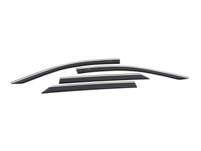 GM Low Profile Tape-On Side Window Deflectors in Smoke Black with Chrome Strip by LUND® - Associated Accessories 19433501