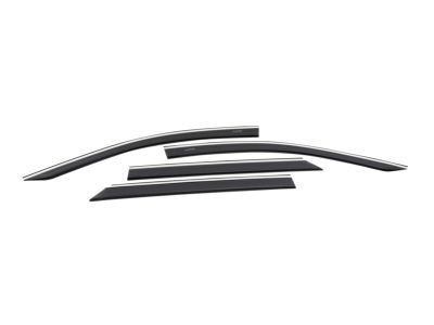 GM Low Profile Tape-On Side Window Deflectors in Smoke Black with Chrome Strip by LUND 19433501