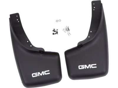 GM Splash Guards - Molded,Rear Set,Note:Black,with GMC Logo 12498343
