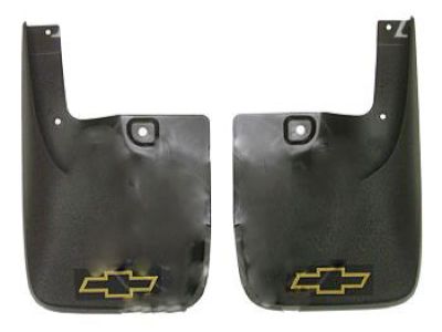GM Front Molded Splash Guards in Gray with Bowtie Logo 12498536
