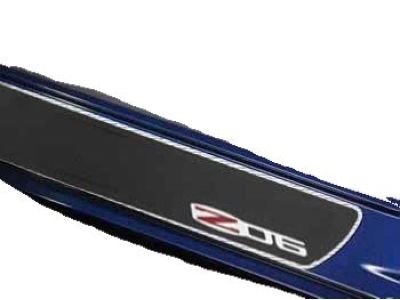 GM Door Sill Plates in Black and Brushed Aluminum with Z06 Logo 17802220