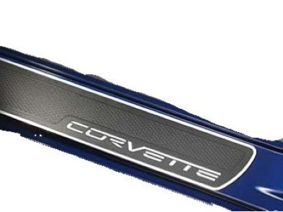GM Door Sill Plates in Bright Chrome with Corvette Script 17802221
