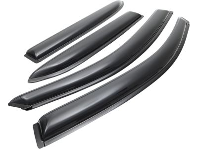 GM Side Window Weather Deflector - Front and Rear Sets,Color:Smoke 17802256