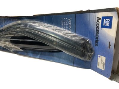 GM Front and Rear Tape-On Side Door Window Weather Deflector Set in Smoke Black 17802323