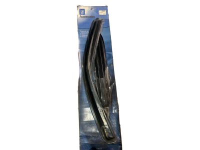 GM Front and Rear Tape-On Side Door Window Weather Deflector Set in Smoke Black 17802323