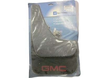 GM Splash Guards - Flat with Contour,Rear Set,Note:Red GMC Logo,Black 17802479