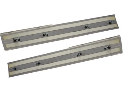 GM Front Door Sill Plates in Stainless Steel with Bowtie Logo 17802518