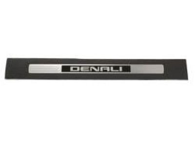 GM Front and Rear Door Sill Plates in Brushed Stainless Steel with GMC Logo 17802523